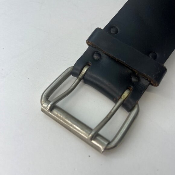 Jamie Leather Belt Size 30 Two Prong Buckle Unisex Black Color USA Made Boho - Picture 9 of 11